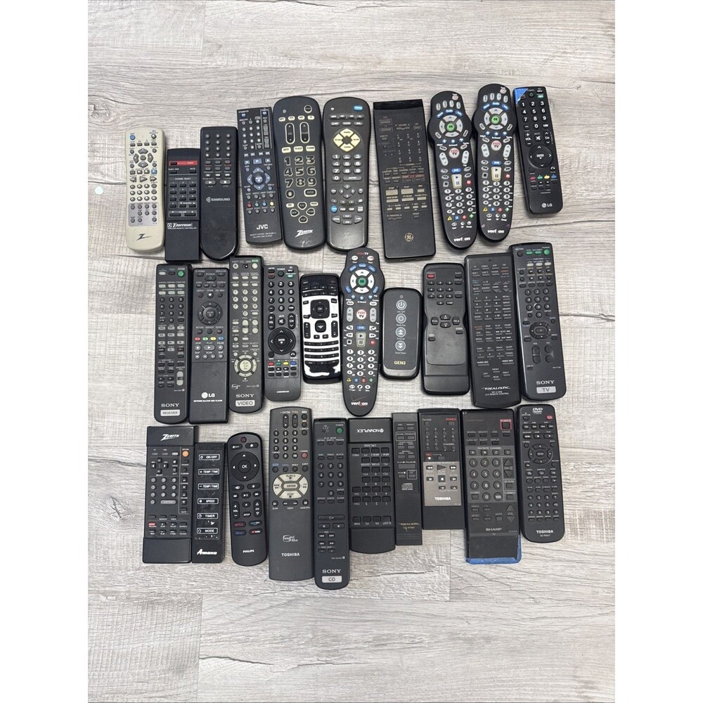 Lot Of 30 Various Remote Controls Untested Dvd Players TV VHS Etc